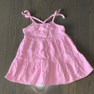 Cat & Jack Pink Sleeveless Dress with Tie Straps | 18 M